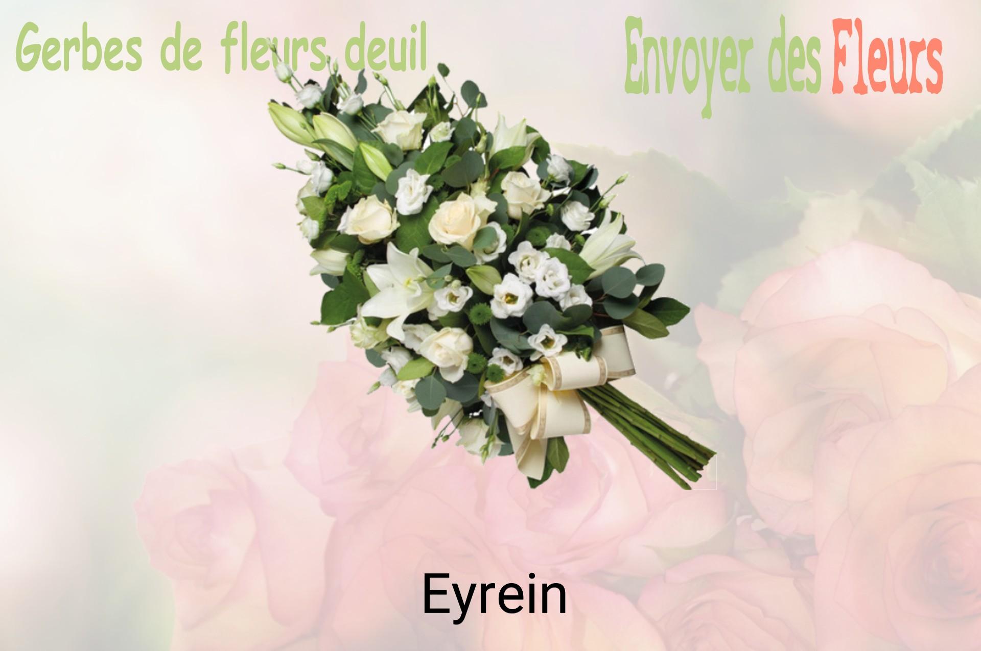 Gerbe de fleurs de deuil livrée à Eyrein